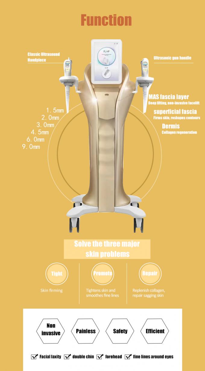 Multi-functional MFU RF  HIFU Machine for Face and Body Skin Tightening and Lifting with 4 Handles and 10 Cartridges