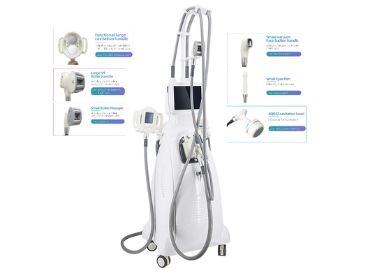 Velashape V9+V10 Slimming Equipment 6 in 1 : Elos Tech, RF & Infrared &Vacucum &Rollers Fat Massage Cellulite Removal