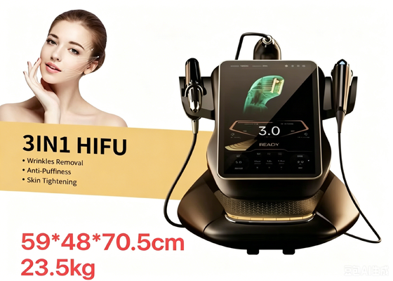3 in one desktop Hifu Facial Eye Wrinkles Reduction Skin Tightening Body Slimming Liposonic Combined With RF And EMS Powerful Anti-Aging System for beauty centers