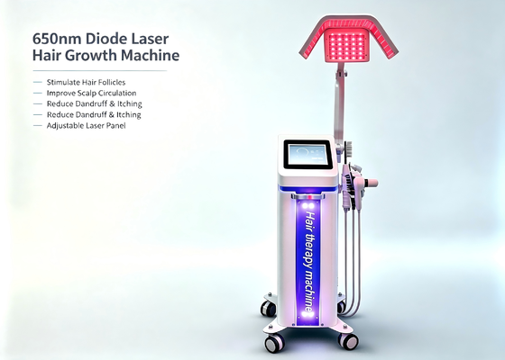 Professional Salon Use LLLT Laser Hair Regrowth Machine With BIO Microcurretn Hight Frequency Comb Scalp Care Device Hair Detection