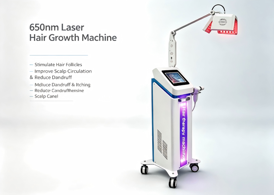 Multi Functional Laser Hair Regrowth  Beauty Machine Combining Hair Detection Laser Growth High Frequency Therapy and BIO Scalp Massage in One Device