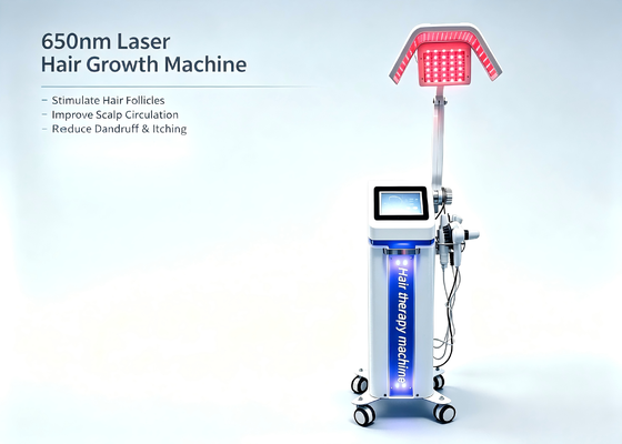 Multi-functional Scalp Care Machine 650nm Diode Laser Anti-hair Loss Instrument LLLT Low Level Laser Therapy Hair Growth