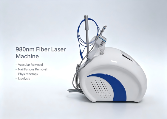 Compact Desktop Laser Beauty Machine with 980nm Diode Laser for Vascular Lesion Removal Nail Fungus Treatment PainRelief and Lipolysis Therapy