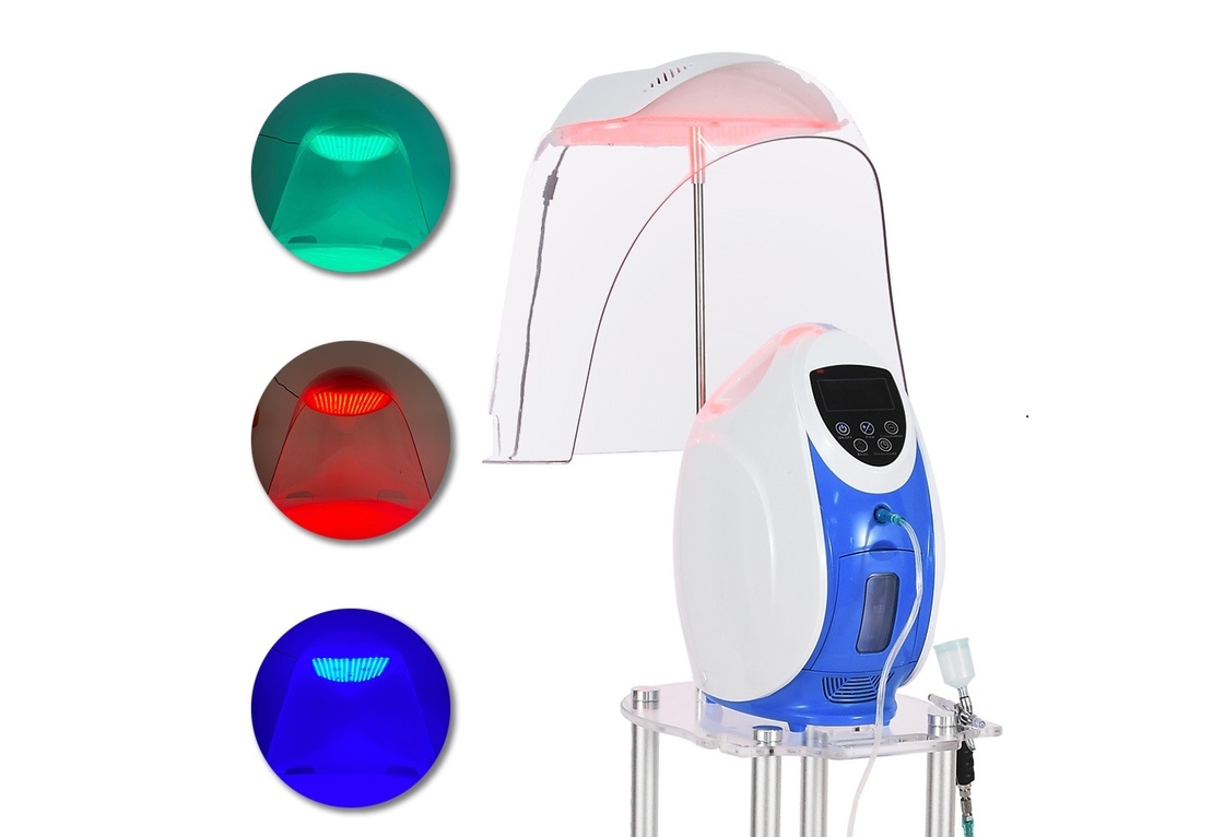 Korea Oxgyen Dome Face Care Machine Skin Care Equipment With Pdt Led Light Therapy Skin Rejuvenation Wrinkle Removal