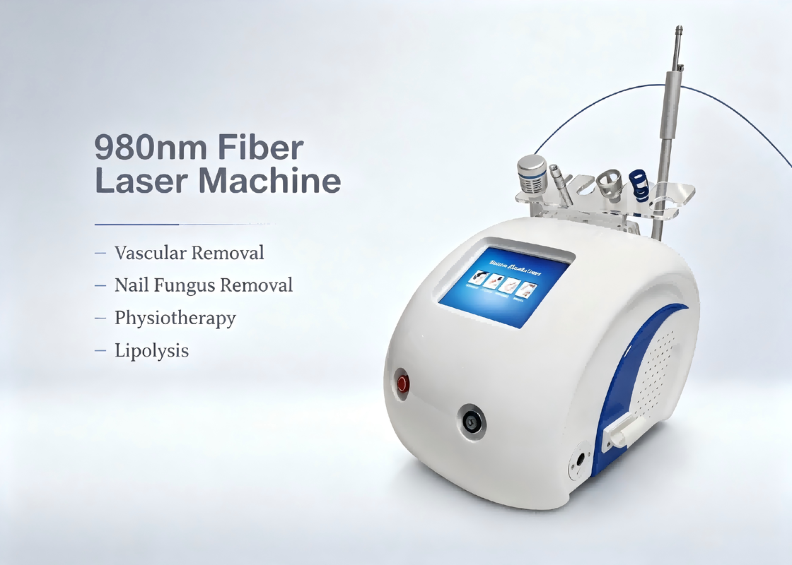 Compact Desktop Laser Beauty Machine with 980nm Diode Laser for Vascular Lesion Removal Nail Fungus Treatment PainRelief and Lipolysis Therapy